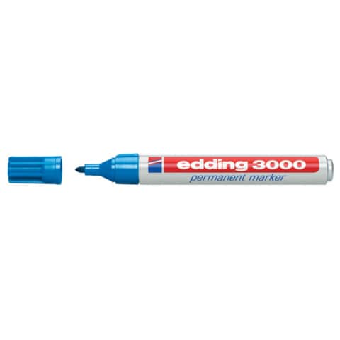 Edding - 3000 Permanentmarker - nachfüllbar, 1,5 - 3 mm, hellblau