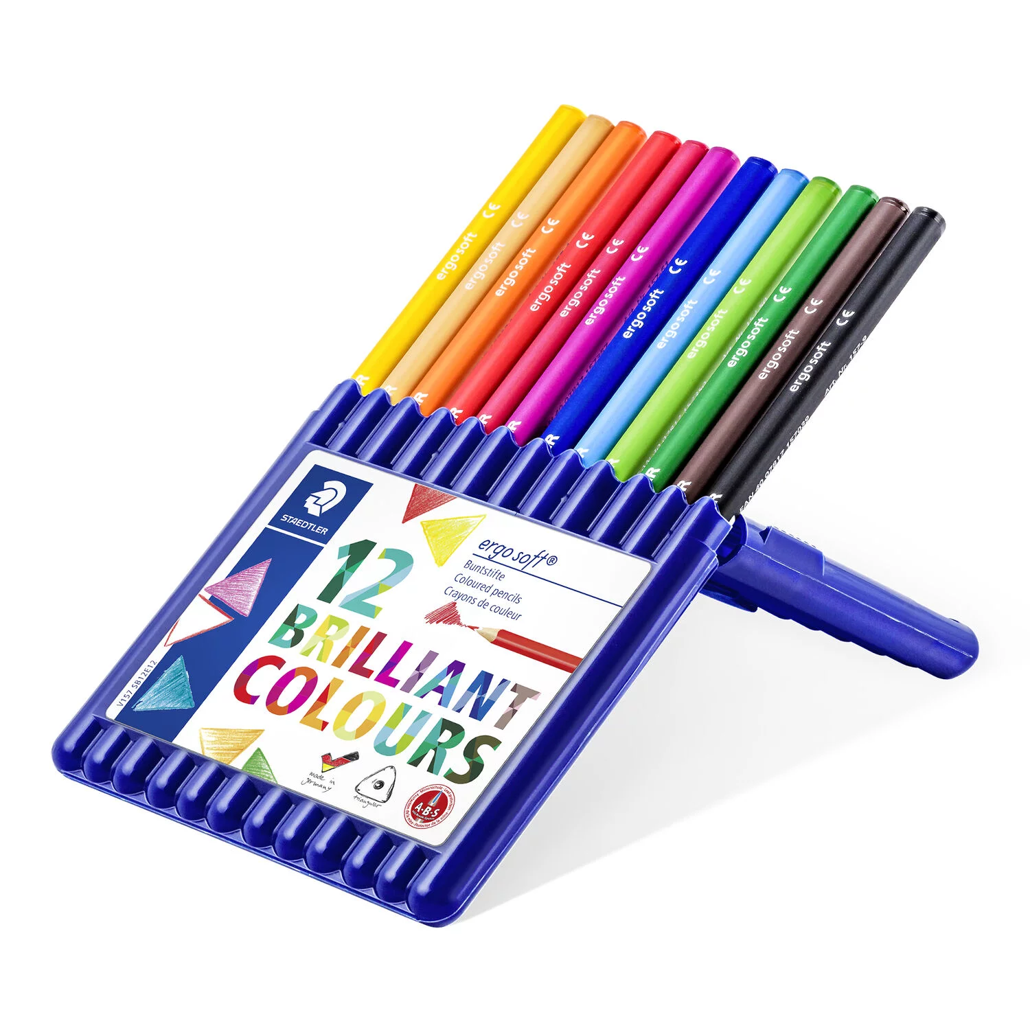 Staedtler -  ergosoft 157 - Staedtler-Box mit 12 Buntstiften