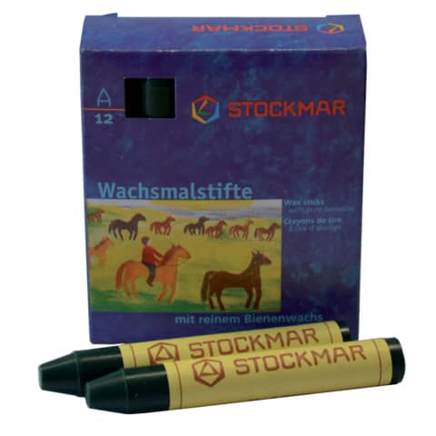 Stockmar - Wachsmalstifte - grün - 12 Stifte