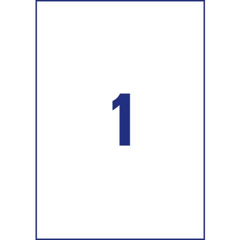 Avery Zweckform® - L4775-20 Folien-Etiketten - 210 x297 mm, weiß, 20 Etiketten/20 Blatt, permanent, wetterfest
