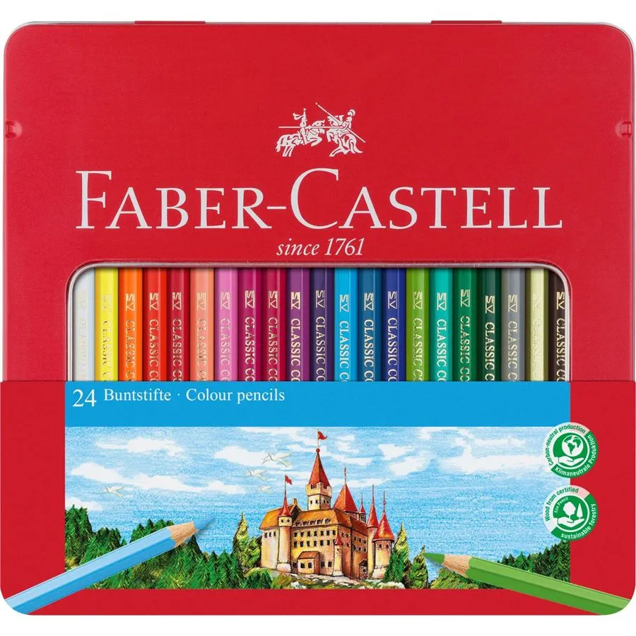 Faber-Castell - Colour Grip Buntstift - 24er Metalletui
