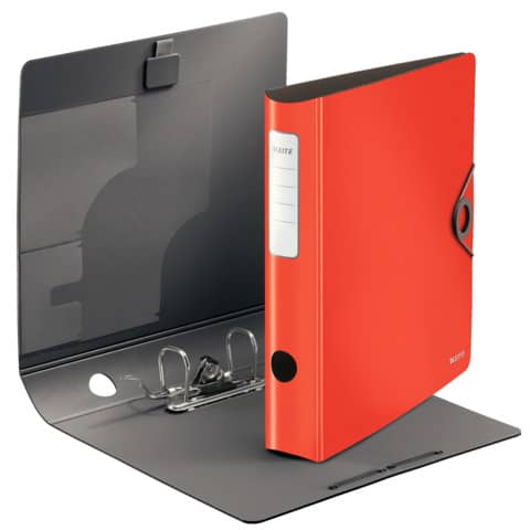 Leitz - 1048 Ordner 180° Active Solid - A4, 6,5 cm, Innentaschen, Gummizug, hellrot