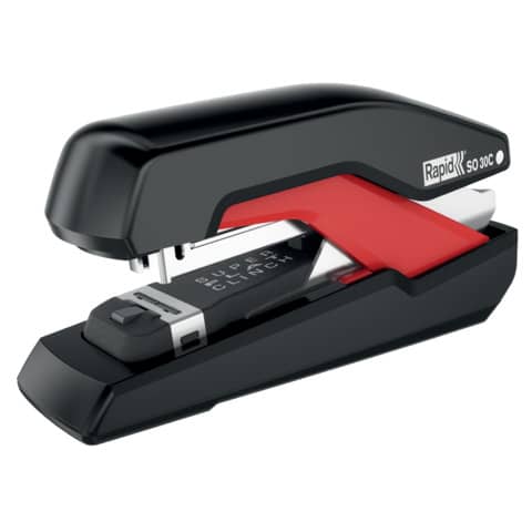 Rapid® - Heftgerät Supreme SO30C - Metall, 30 Blatt, schwarz/rot