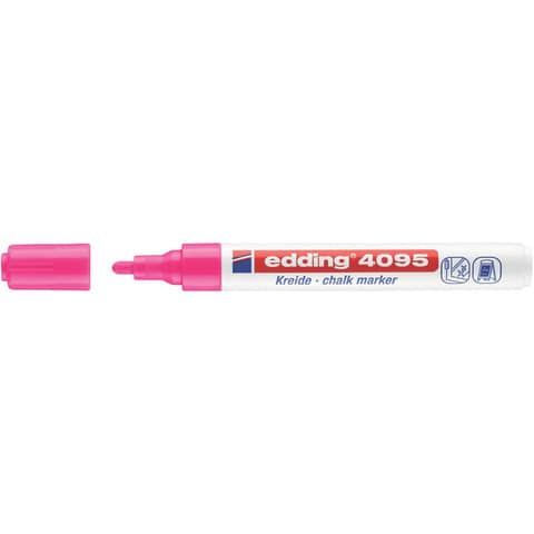 Edding - 4095 Kreidemarker - 2 - 3 mm, neonrosa