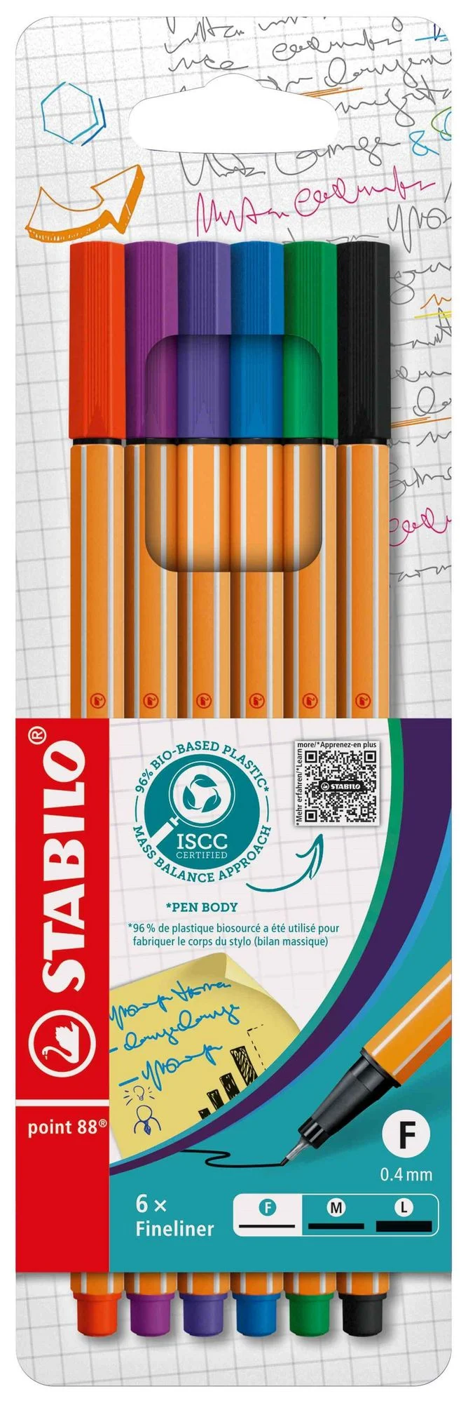 Stabilo - Fineliner Point 88 - 6er-Etui