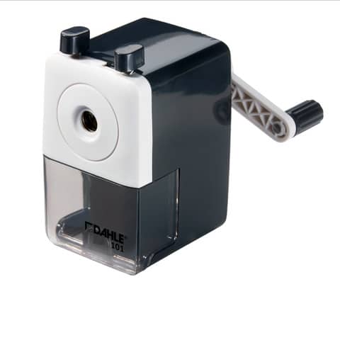 Dahle® - Bleistiftspitzmaschine 101 - manuell, bis 8 mm Stiftdurchmesser, schwarz/weiß