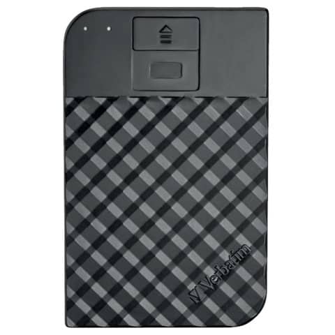VERBATIM - Fingerprint Secure Tragbare Festplatte - 1 TB - externer Datenspeicher mit Fingerabdruckscanner zum Schutz Ihrer Daten, schwarz 