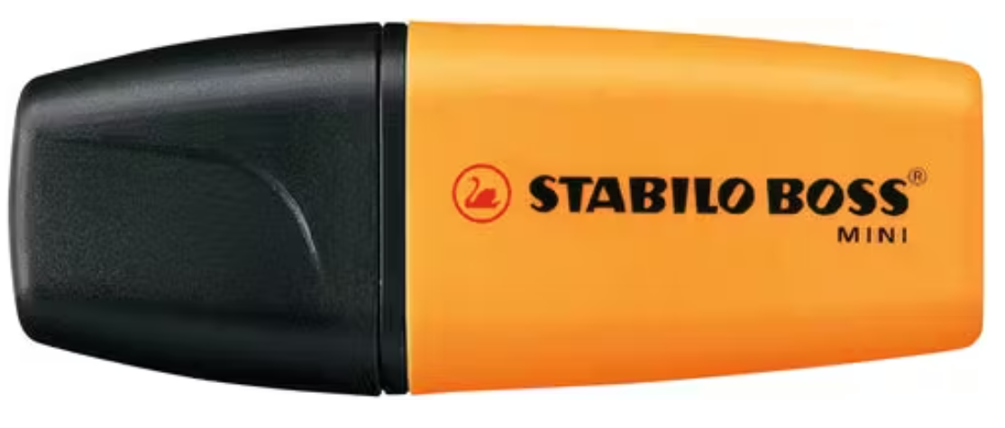 Stabilo - Textmarker Boss Mini Big Box 4-Farben - gelb,grün,orange,blau