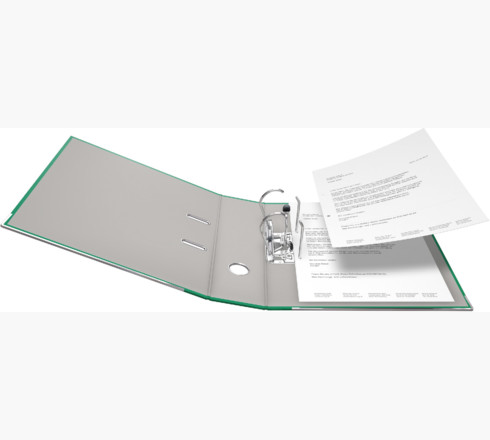 Falken - Recycolor-Farb-Ordner A4, Rücken 80mm, mit geklebtem Rückenschild - Grün