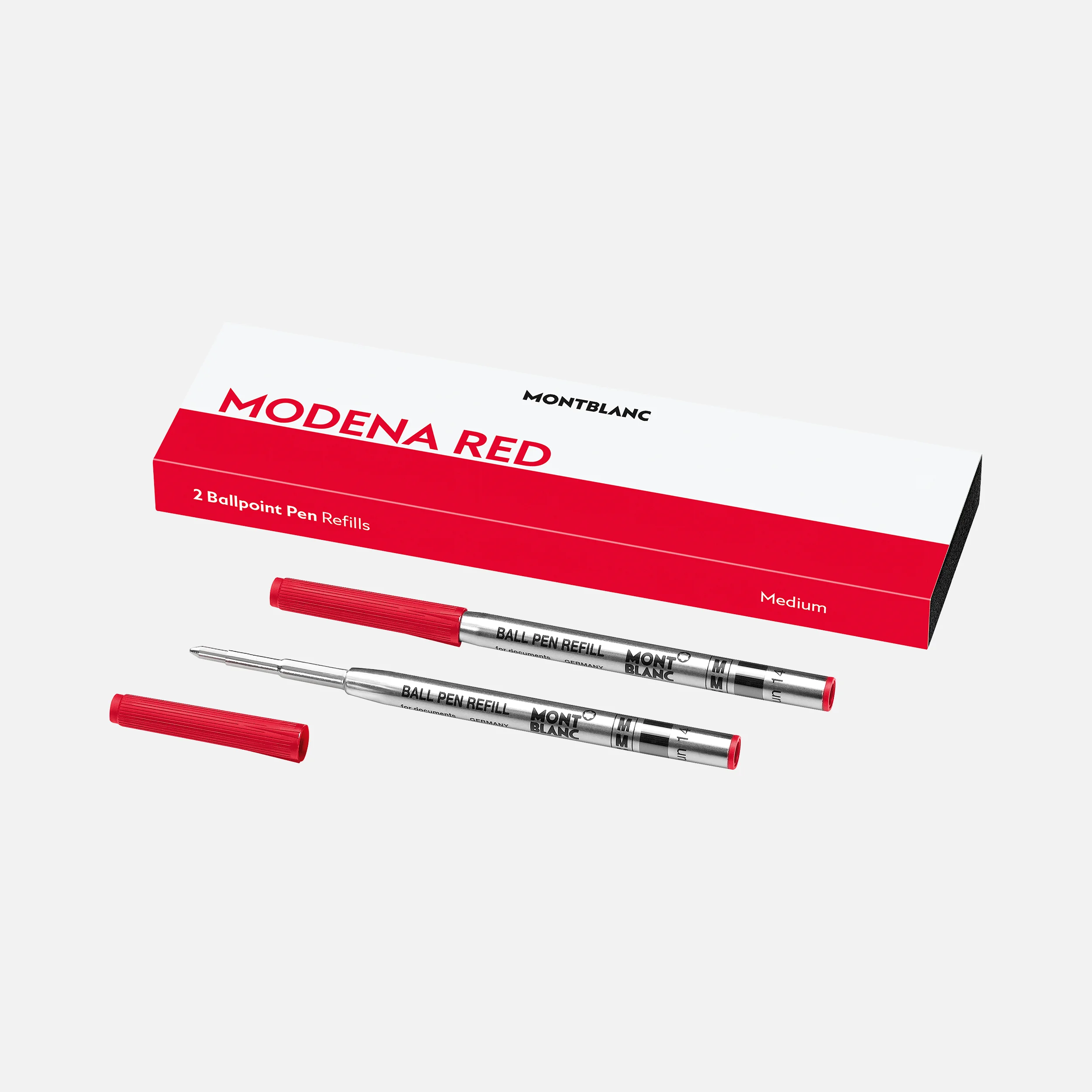 Montblanc - 2 Kugelschreiberminen - Mittelbreit - Modena Red