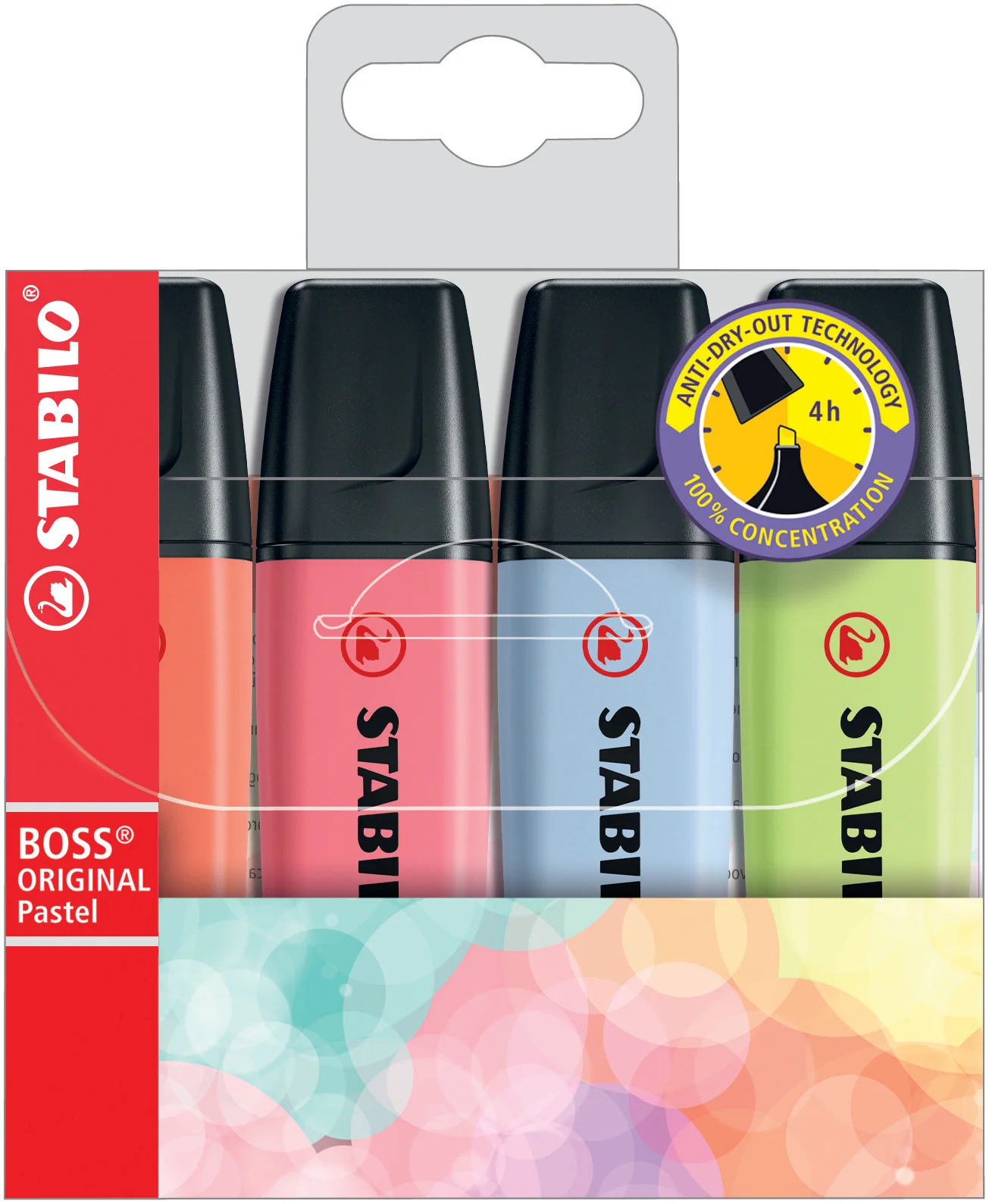 Stabilo - Textmarker Boss Original - Pastel - 4er Etui