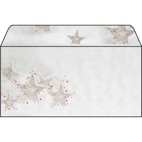 SIGEL - Weihnachts-Umschlag "Chirstmas Timber" - DIN lang (110x220 mm), 25 Umschläge