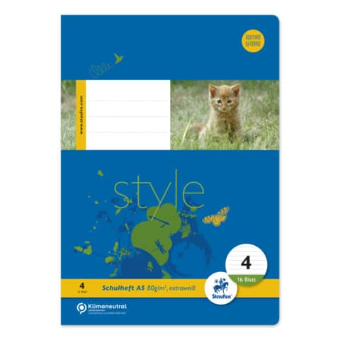 Staufen - Ursus Basic - Heft LIN4 - A5, 16 Blatt, 80 g/qm, liniert