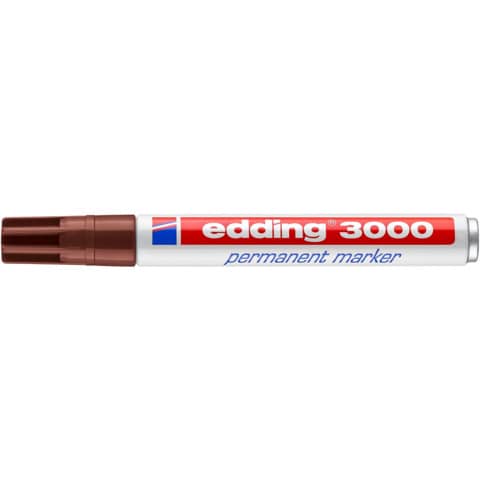 Edding - 3000 Permanentmarker - nachfüllbar, 1,5 - 3 mm, braun