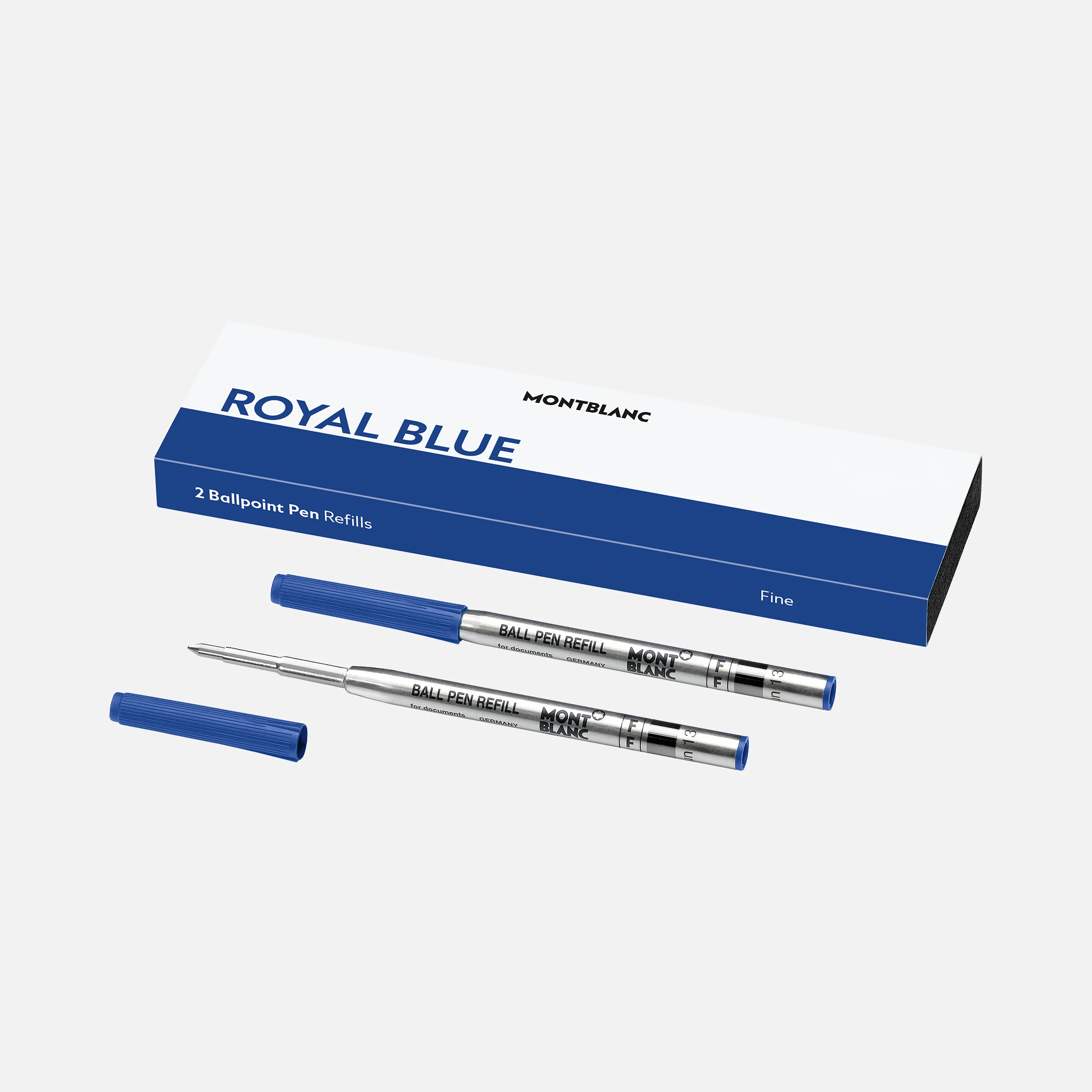 Montblanc - 2 Kugelschreiberminen - Fein - Royal Blue