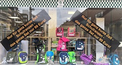 Schaufenster Schulranzen 99 Euro