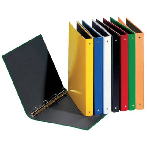 Pagna® - Ringbuch Basic Colours - A5, 4-Ring, Ring-Ø 25mm, farbig sortiert, 12 Stück