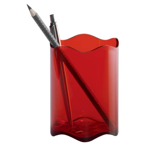 Durable - Stifteköcher TREND - 80 x 102 mm, transparent rot