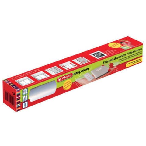Herlitz - Buchschoner - max. 540 x 335 mm, transparent, 5 Stück, anpassbar
