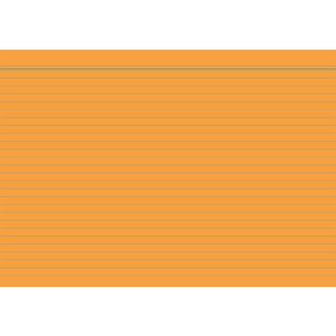 RNK Verlag - Karteikarten - DIN A6, liniert, orange, 100 Karten