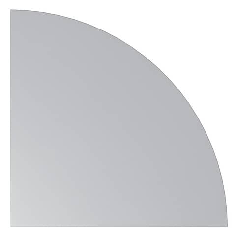 Hammerbacher - Verkettungswinkel Viertelkreis für C-Fuß-Schreibtisch - 80 x 80 cm, Grau, mit Montageservice