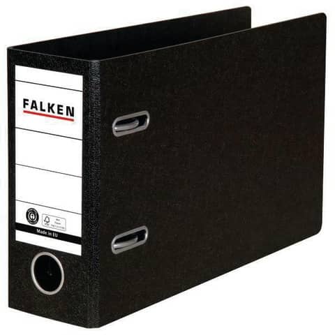 Falken - Ordner - A5 quer, 80mm, Hartpappe, schwarz