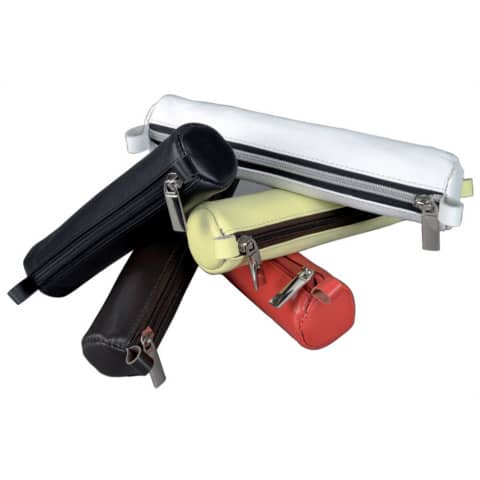 Alassio® - Schlamperrolle Mini - Leder, schwarz