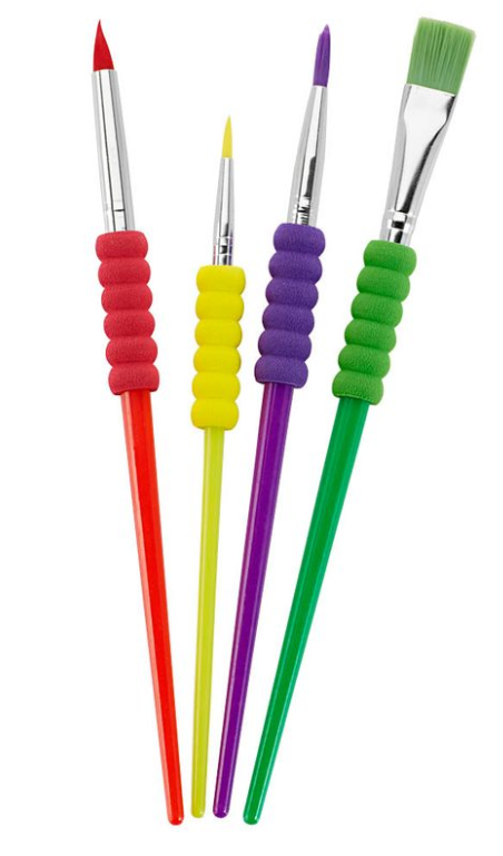 Faber-Castell - 4er Pinselset  - Soft-Touch-Griffstück Größen 2, 6, 10 & 12