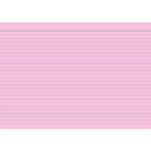 RNK Verlag - Karteikarten - DIN A8, liniert, rosa, 100 Karten