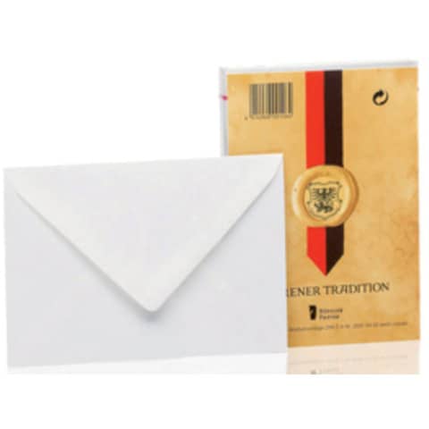 Rössler Papier - Briefhülle Dürener Tradition - C6, 25 Stück, weiß, Leinen