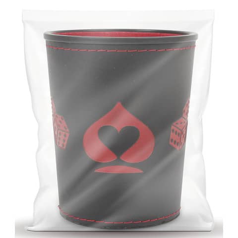 ASS - Lederwürfelbecher natur im Polybag