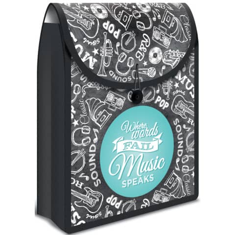 Herma - Collegetasche Flexi Bag - A4, schwarz/blau