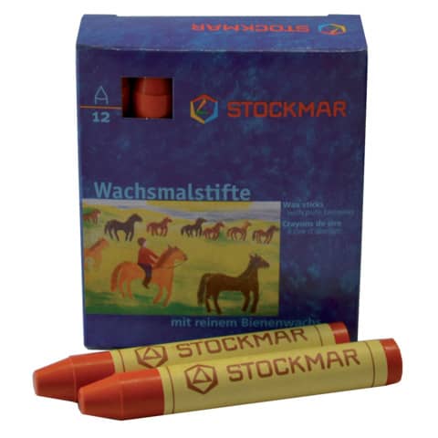 Stockmar - Wachsmalstifte - orange - 12 Stifte