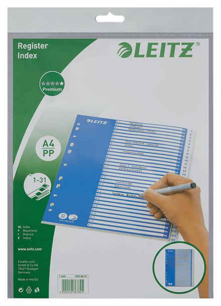 Leitz - Kunststoffregister 1-31