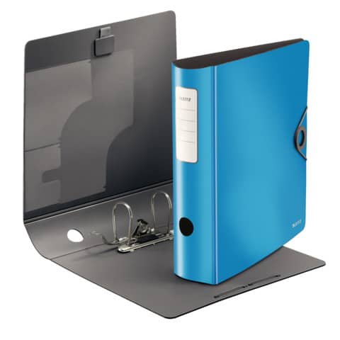 Leitz - 1047 Ordner 180° Active Solid - A4, 8,2 cm, Innentaschen, Gummizug, hellblau