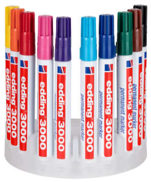 edding - Permanentmarker 3000 - 10 Stk. Box - Bunt