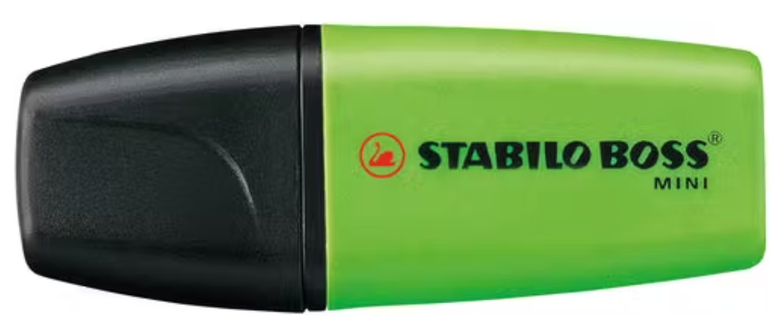 Stabilo - Textmarker Boss Mini Big Box 4-Farben - gelb,grün,orange,blau