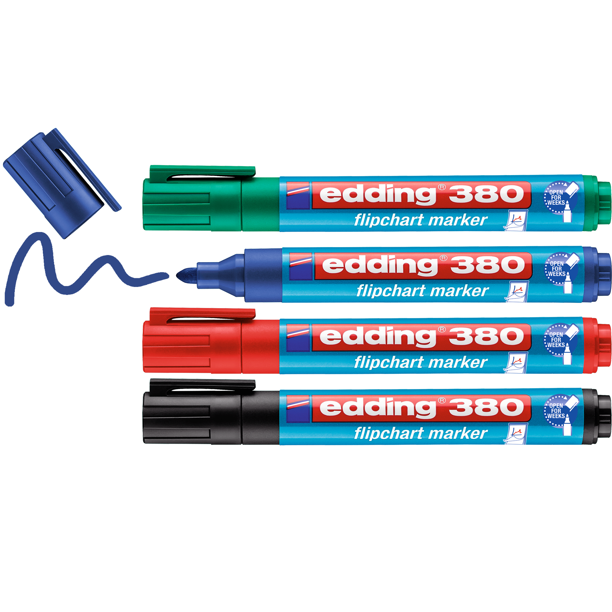 edding - Flipchartmarker 380 - 4er Set