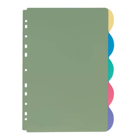 Veloflex® - Register - blanko, PP, A4, 5 Blatt, farbig