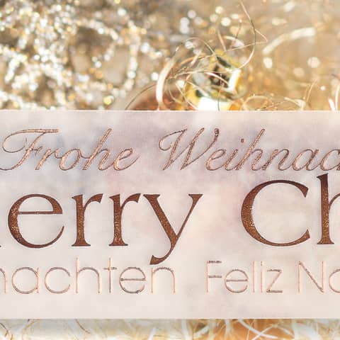 SIGEL - Weihnachts-Karten "Christmas Glitter" - DIN lang (2/3 A4), 10 Karten