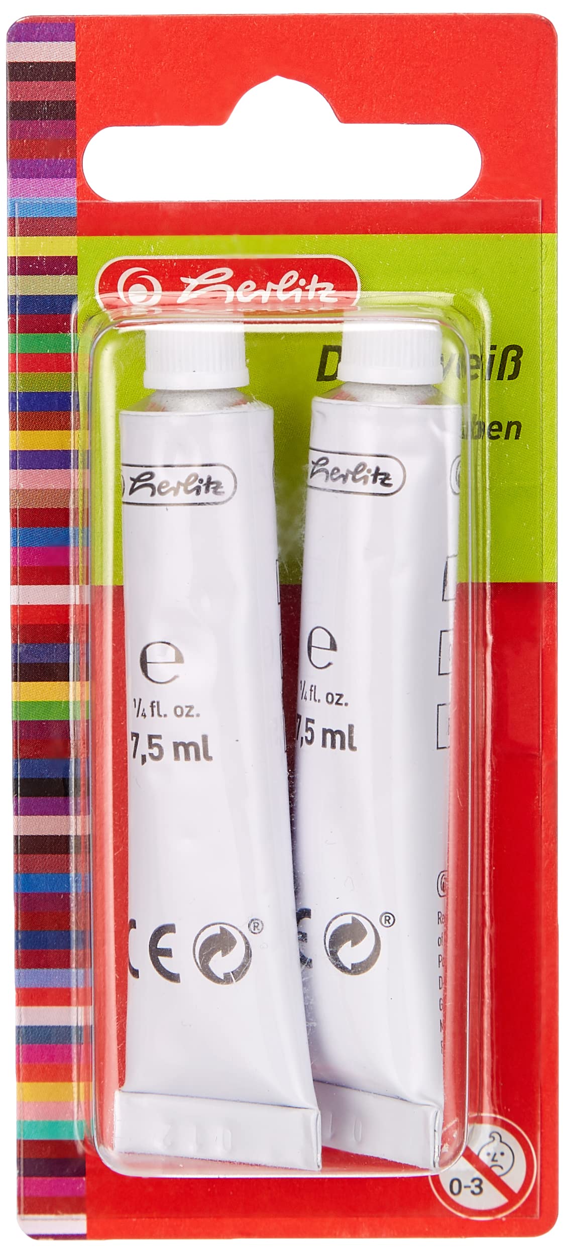Herlitz - Deckweiß 7,5ml - 2 Tuben 