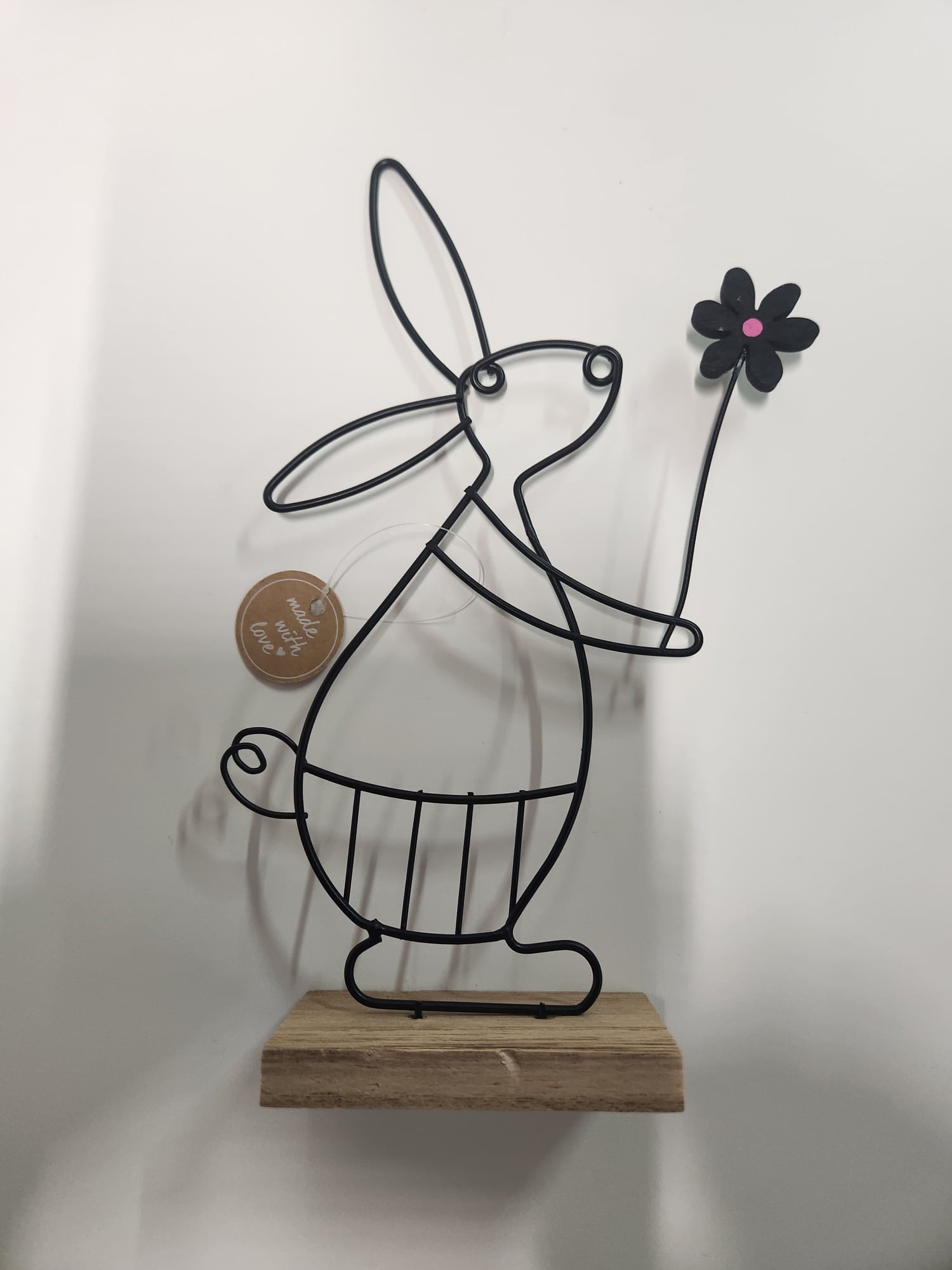 Boltze Home - Hase aus Draht auf Holz