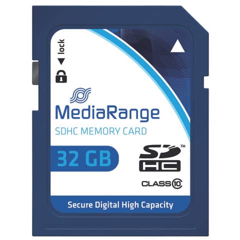 MediaRange - SDHC Speicherkarte, Klasse 10, 32GB