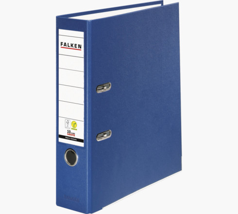 Falken - PP-Color-Ordner A4, Rücken 80mm, mit Einsteckschild - Blau