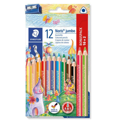 Staedler - Buntstifte - Triplus-Jumbo - Noris Club - 12 Stk. 