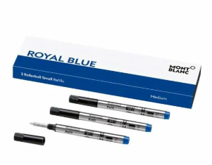 Montblanc Rollerball-Mine Small Refill - Medium - Royal Blue - 3 Stück