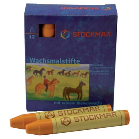 Stockmar - Wachsmalstifte - goldgelb - 12 Stifte