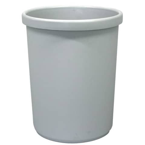 MM Metzger Mendle - Papierkorb, 33 Liter - hellgrau, Ø min/max: 290/335 / 430 mm hoch