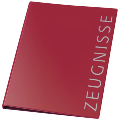 Veloflex® - Ringbuch Zeugnisse - rot, A4, PVC , 4-Mechanik, Ring-Ø 16 mm