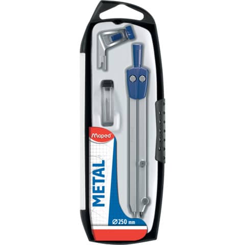 Maped® - Zirkelkasten 3teilig Start - Ø bis 140 mm, schwarz/silber